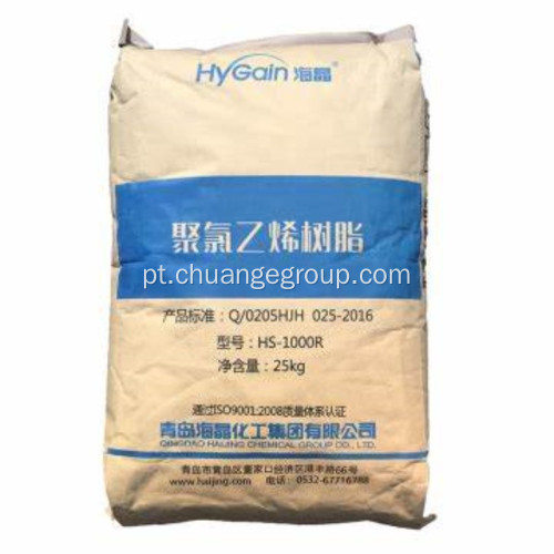 Resina de cloreto de polivinil de suspensão da marca Hyganin Resina PVC